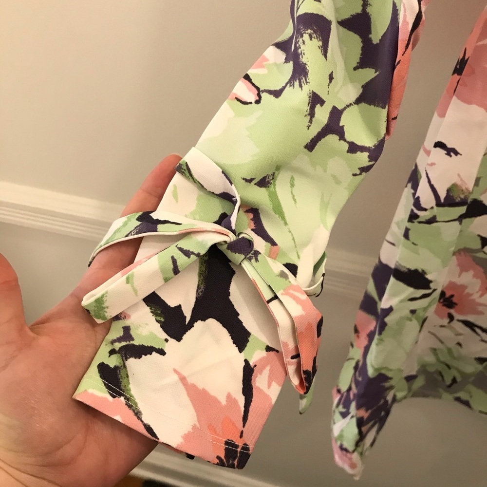 NWT Nine West Floral Shift Dress pink green white - Picture 4 of 11